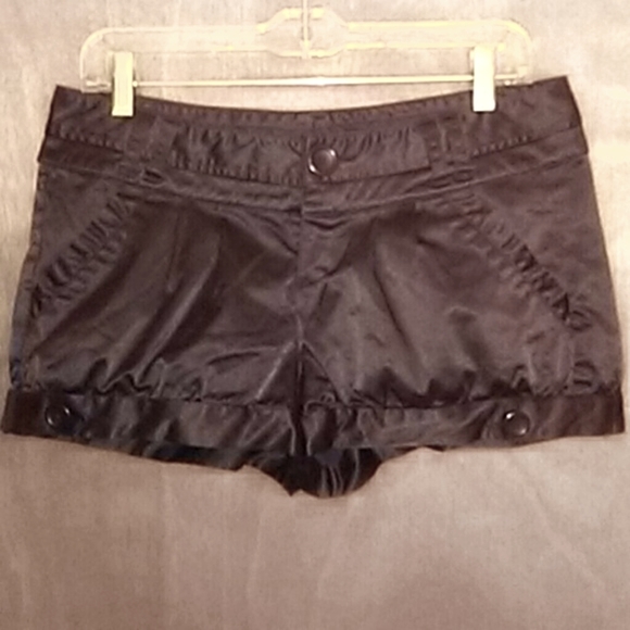 Dkny Jeans Black Satin Booty Shorts 